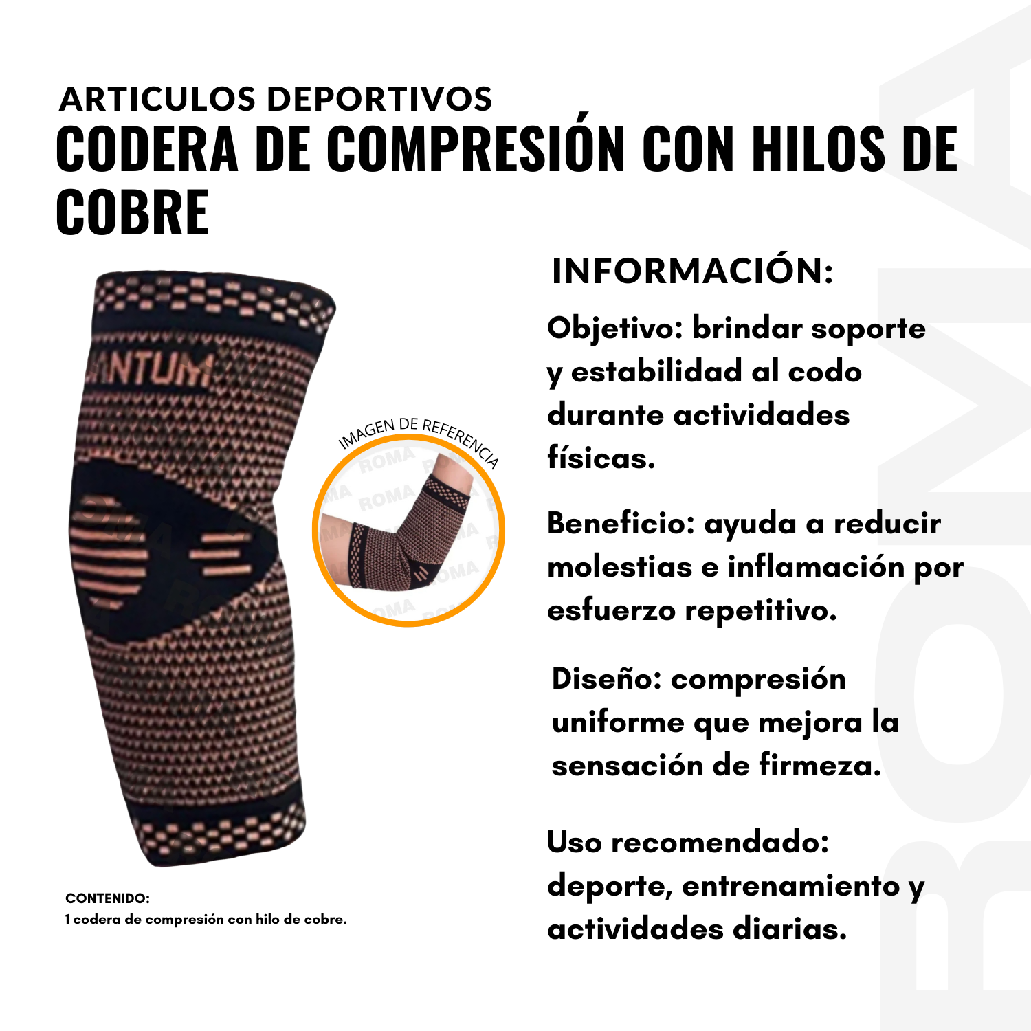 CODERA DE COMPRESIÓN CON HILOS DE COBRE - 2