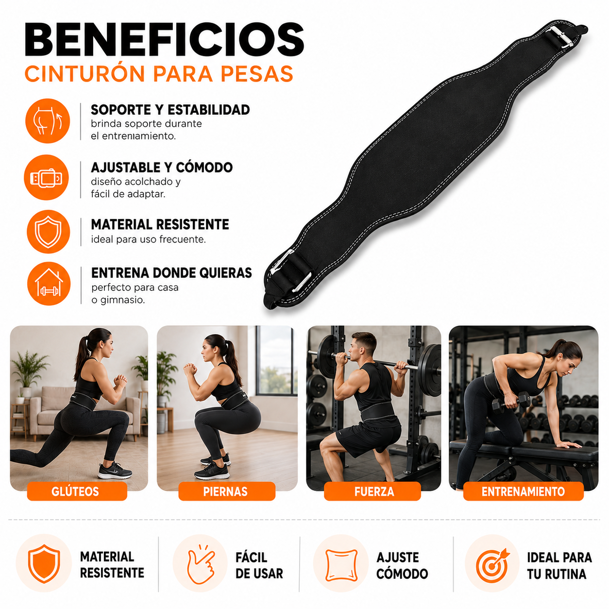 PACK PISTOLA MASAJEADORA 720 Y CINTURON PARA PESAS - 4
