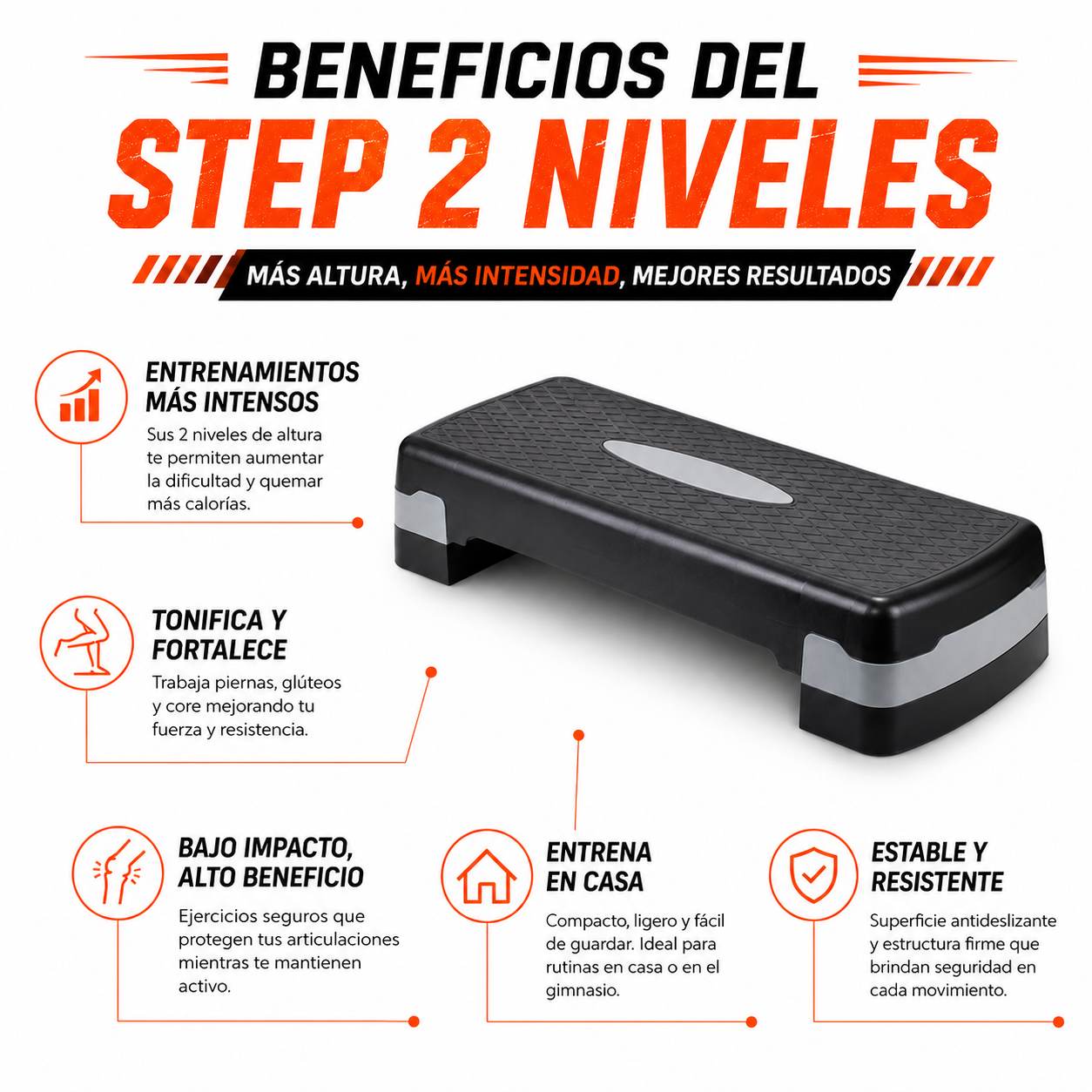 PACK PISTOLA MASAJEADORA 720 Y STEP 2 NIVELES - 4