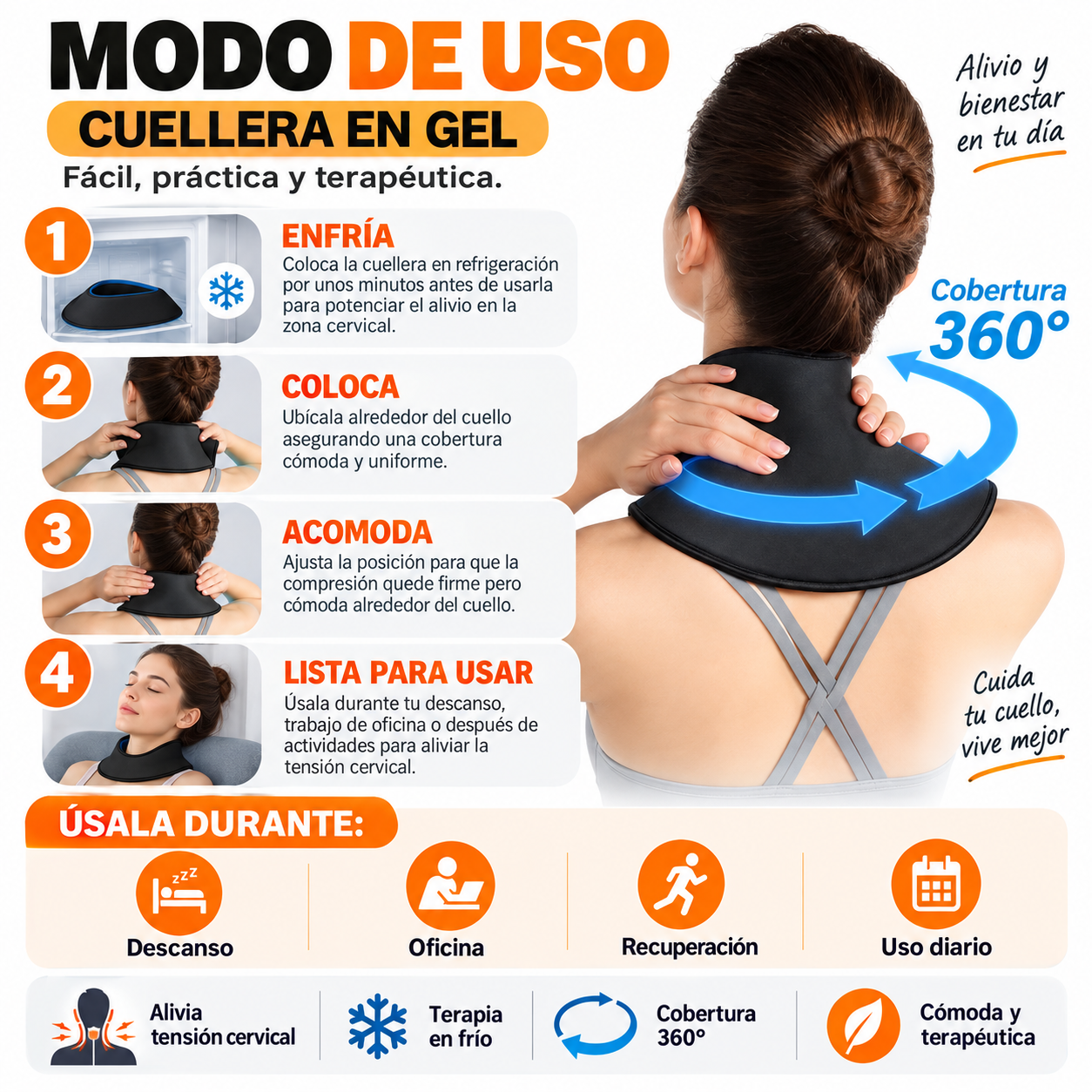 PACK PISTOLA MASAJEADORA 720 Y CUELLERA EN GEL - 5