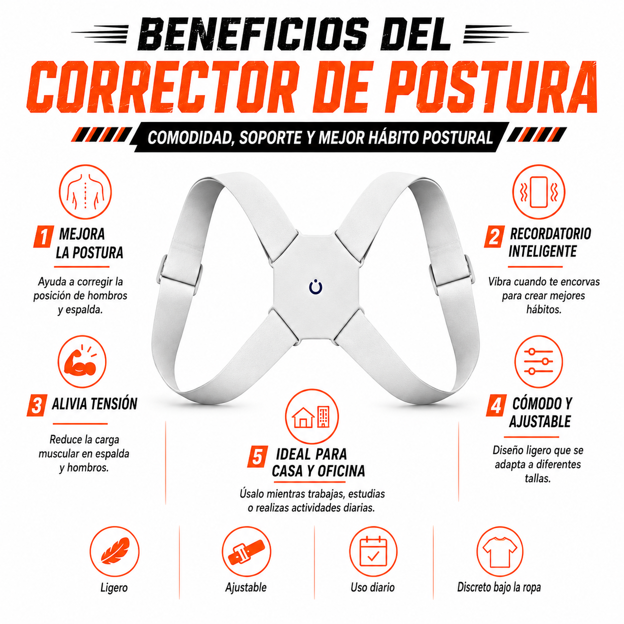 PACK PISTOLA MASAJEADORA 720 Y CORRECTOR DE POSTURA CON SENSOR - 4