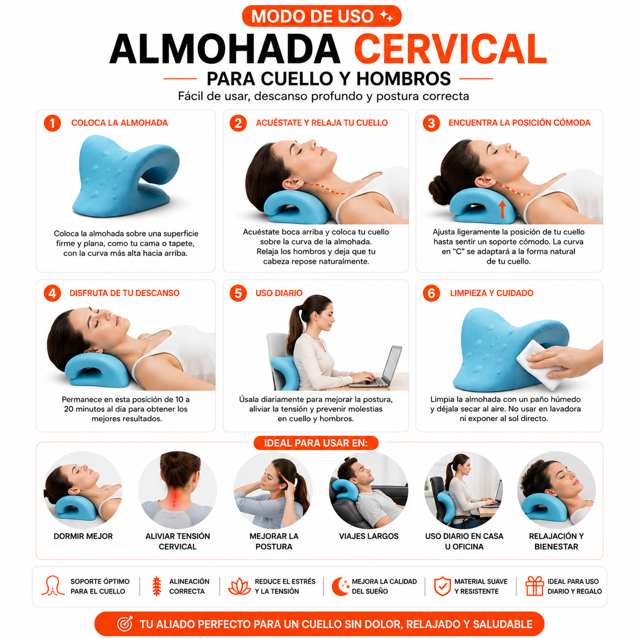 PACK PISTOLA MASAJEADORA 720 Y ALMOHADA CERVICAL - 5