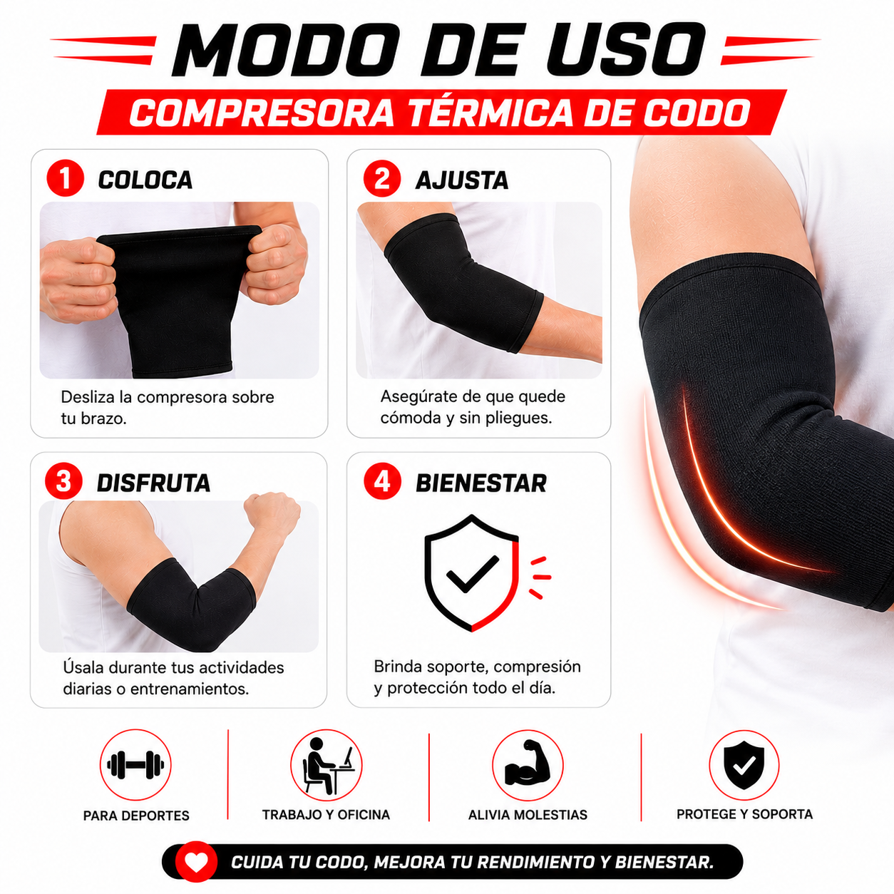 PACK PISTOLA MASAJEADORA 720 Y COMPRESORA TERMICA DE CODO - 5
