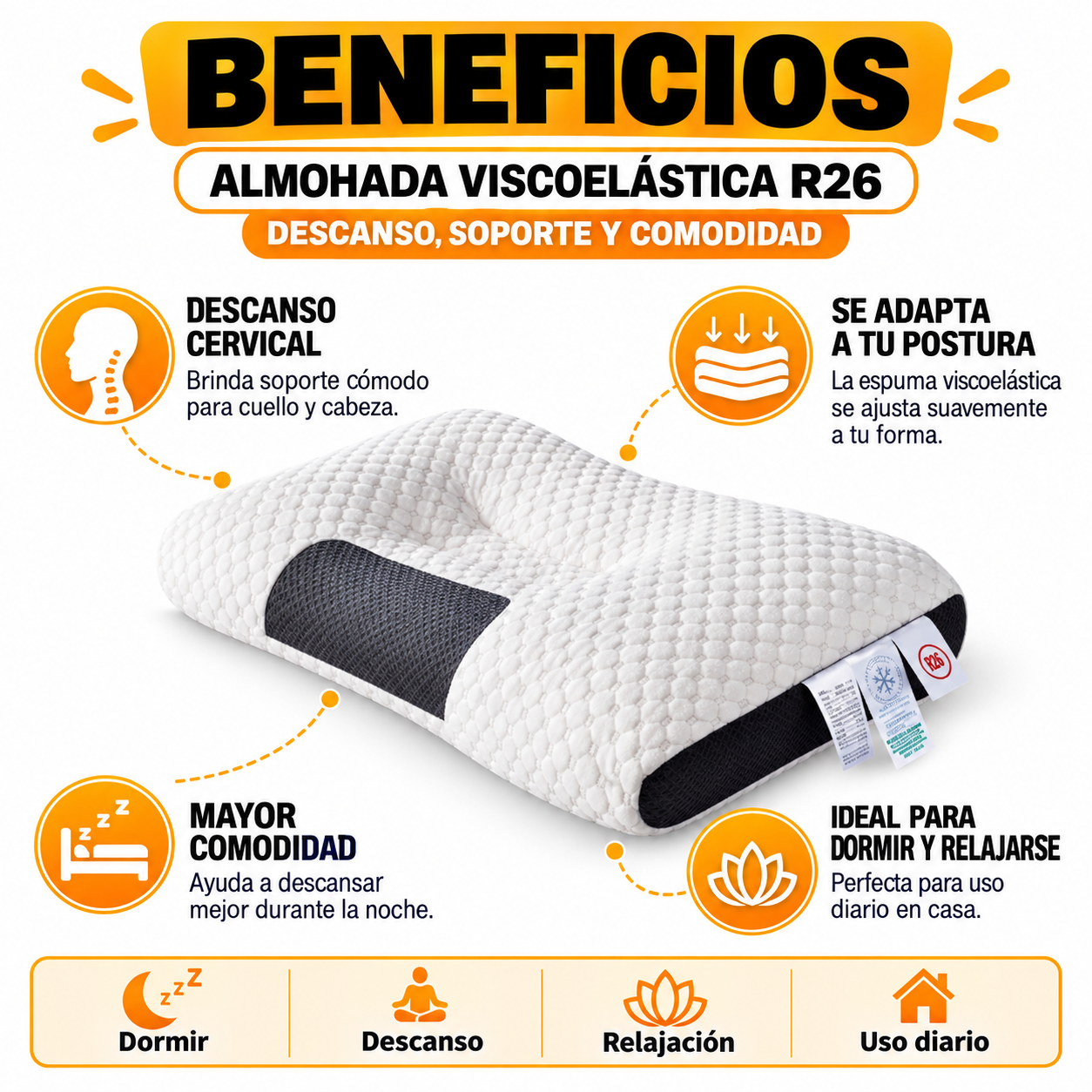 PACK DE PISTOLA MASAJEADORA 720 Y ALMOHADA VISCOELASTICA - 4