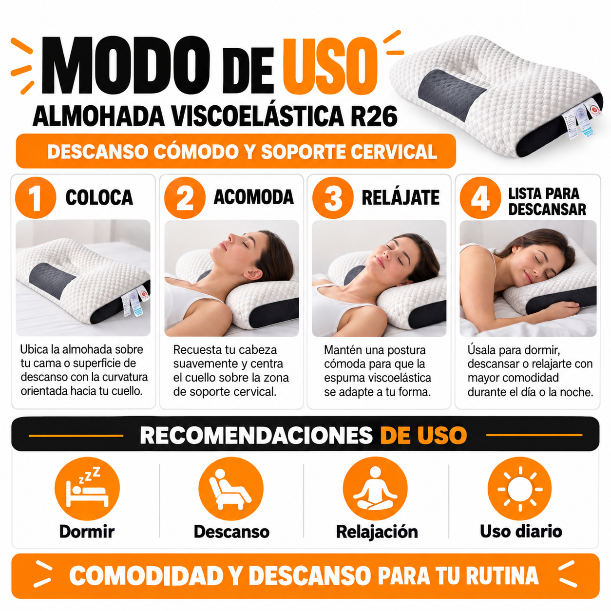 PACK DE PISTOLA MASAJEADORA 720 Y ALMOHADA VISCOELASTICA - 5