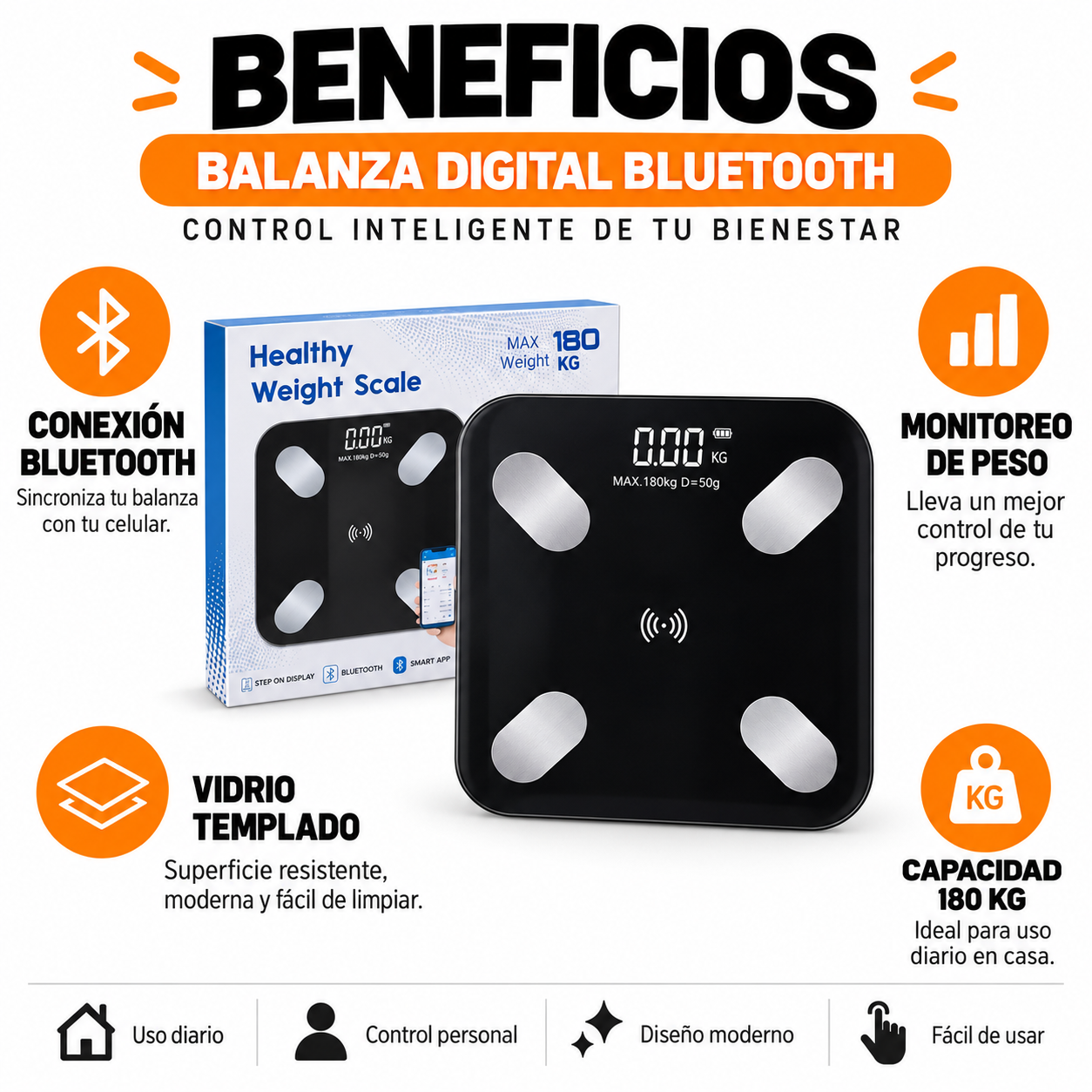 PACK DE PISTOLA MASAJEADORA 720 Y BALANZA DIGITAL BLUETOOTH - 4
