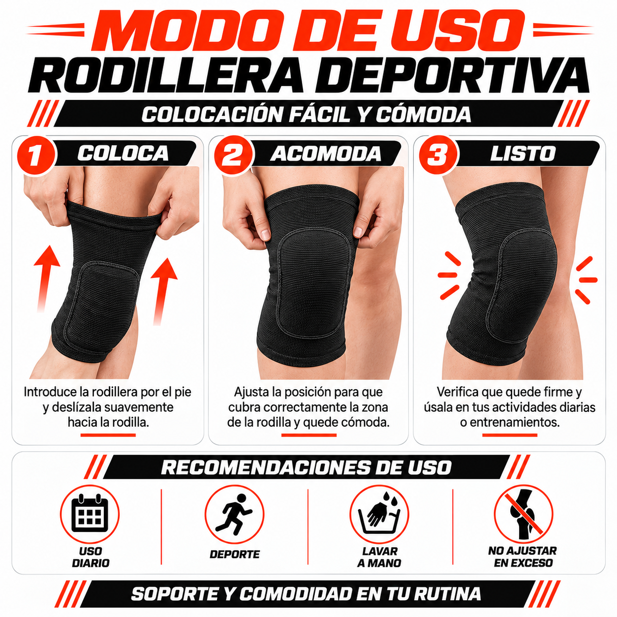 PACK PISTOLA MASAJEADORA 720 Y RODILLERA DEPORTIVA - 5