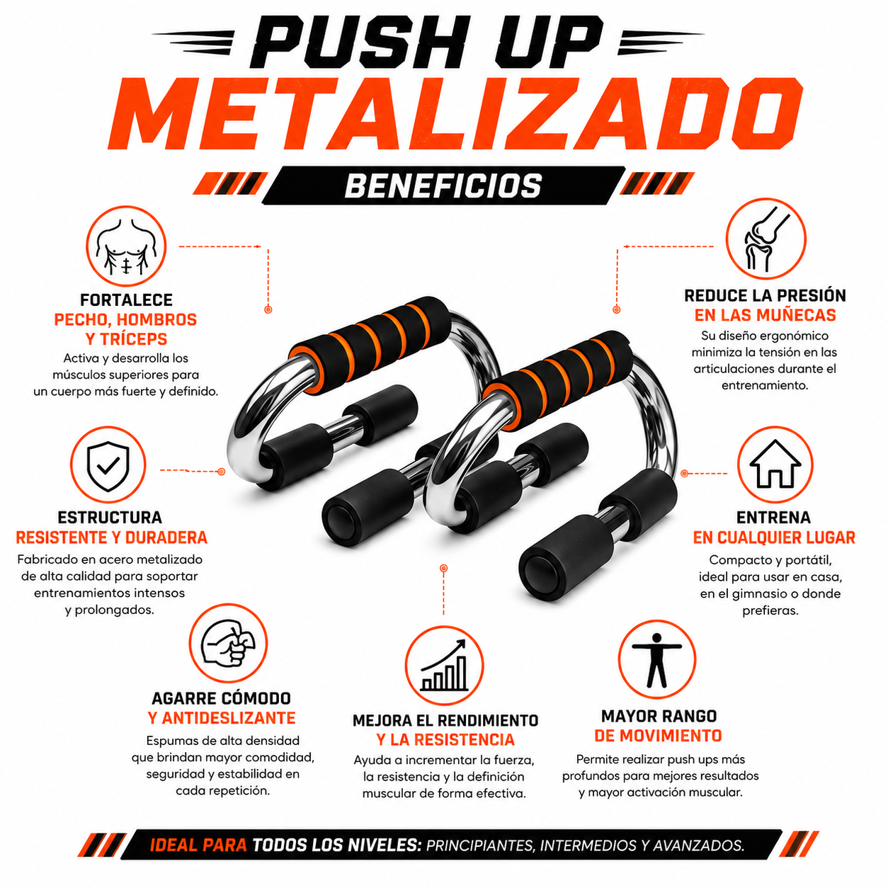 PACK PISTOLA MASAJEADORA 720 Y PUSH UP METALIZADO - 4