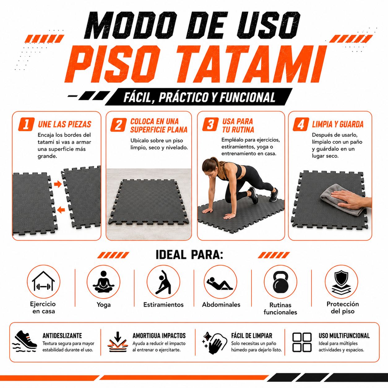 PACK PISTOLA MASAJEADORA 720 Y PISO TATAMI 2UND - 5