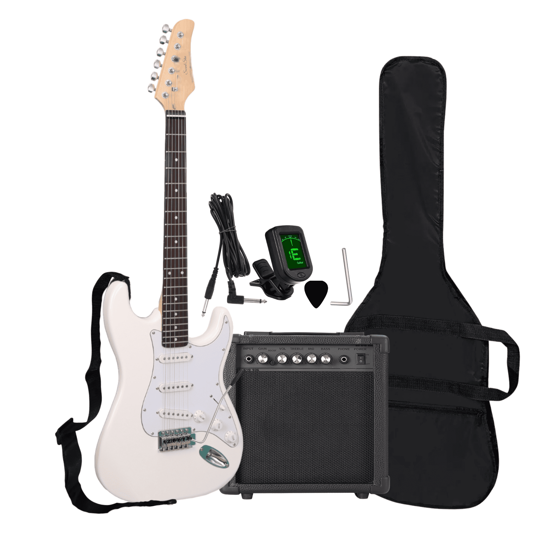 PACK GUITARRA ELECTRICA COLOR BLANCO CON AMPLIFICADOR Y ACCESORIOS - 2
