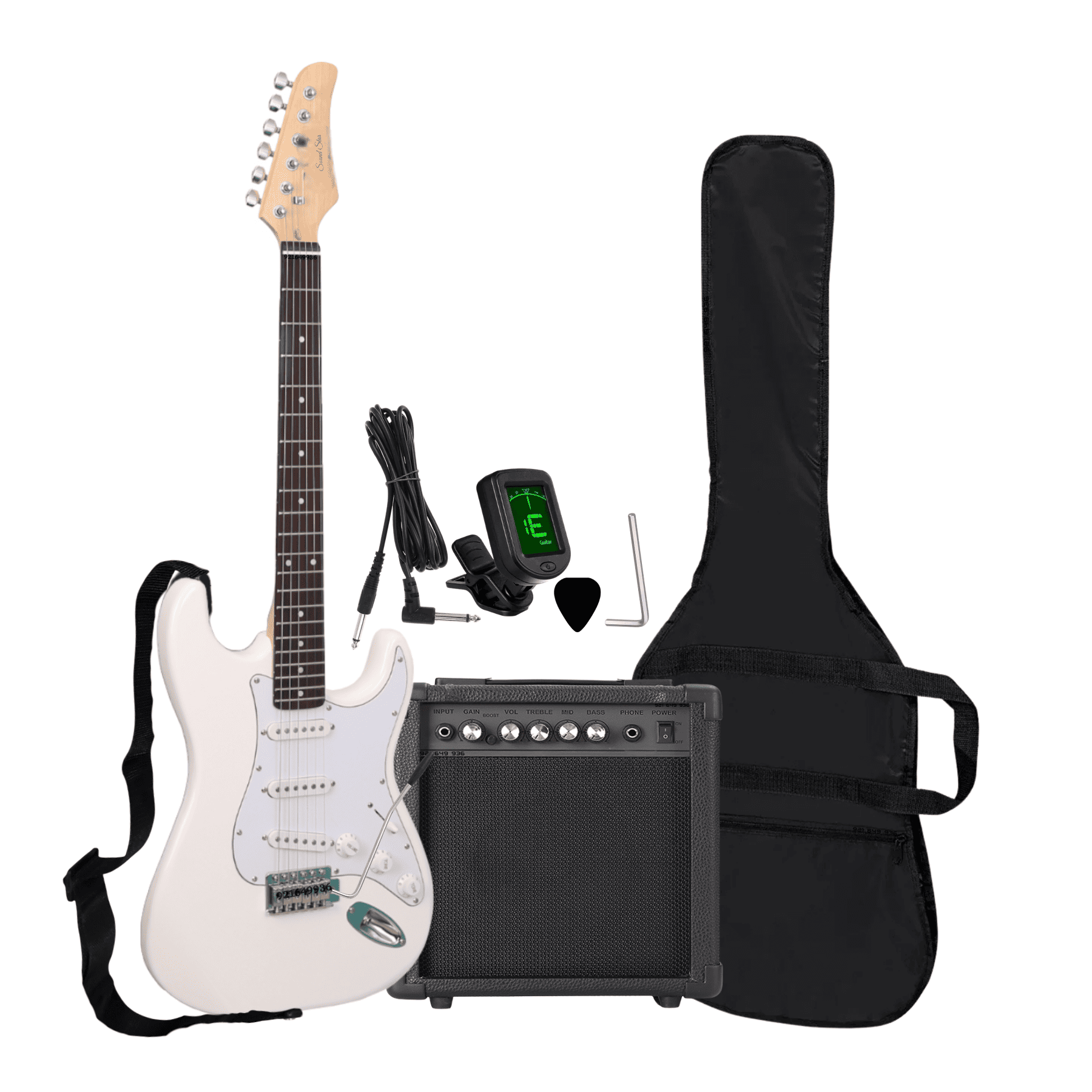 PACK GUITARRA ELECTRICA COLOR BLANCO CON AMPLIFICADOR Y ACCESORIOS - 3