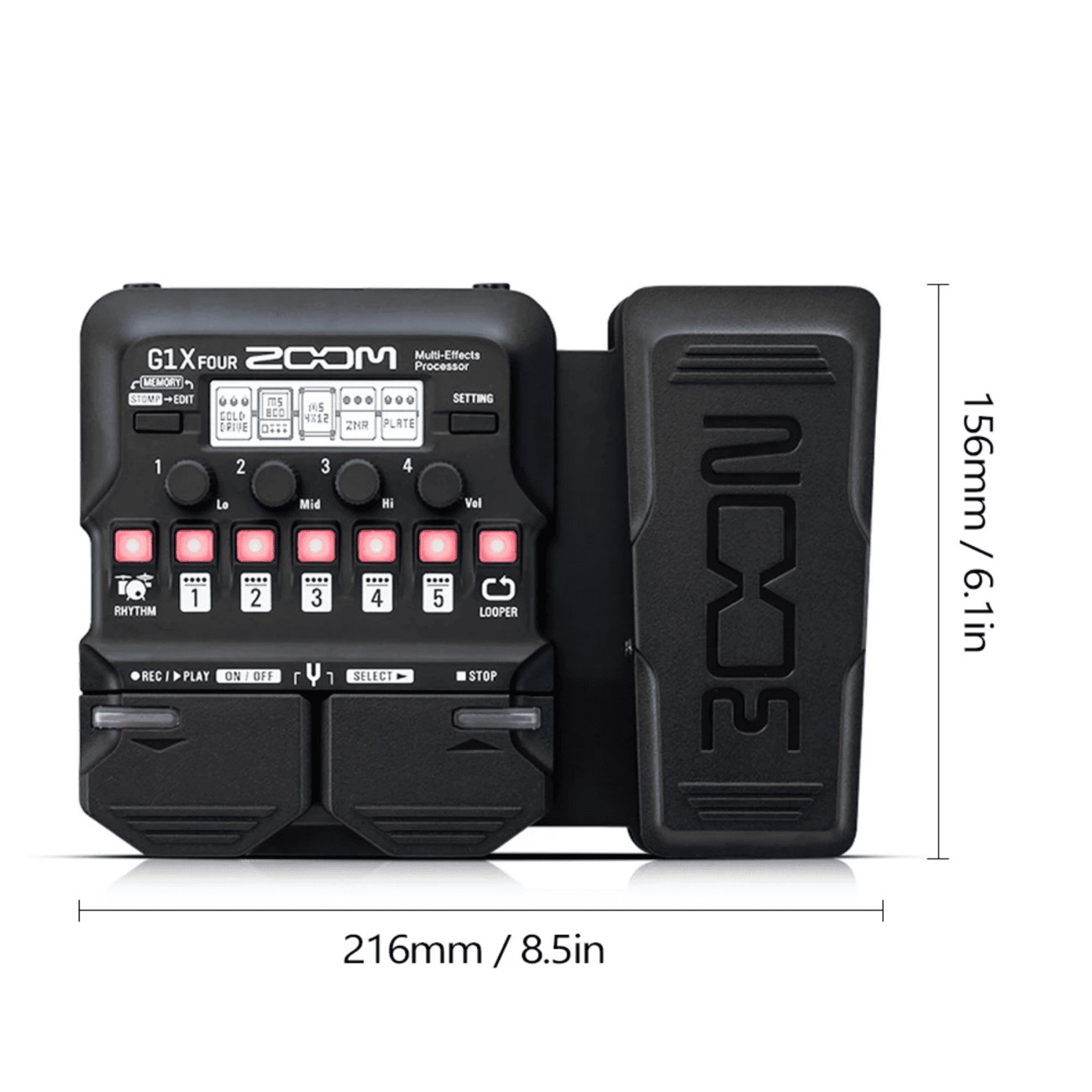 PEDAL MULTIEFECTOS ZOOM G1X FOUR PARA GUITARRAS ELECTRICAS CON PEDAL DE EXPRESIÓN - 2