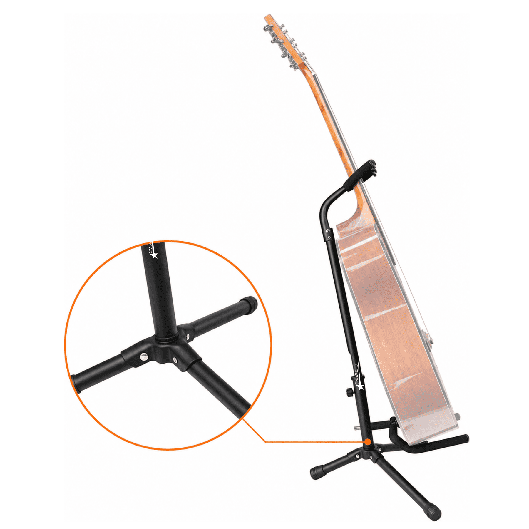 SOPORTE TRÍPODE PARA GUITARRAS ACÚSTICA, ELÉCTRICA, BAJO, BANJO Y UKELELE Y MÁS - 2
