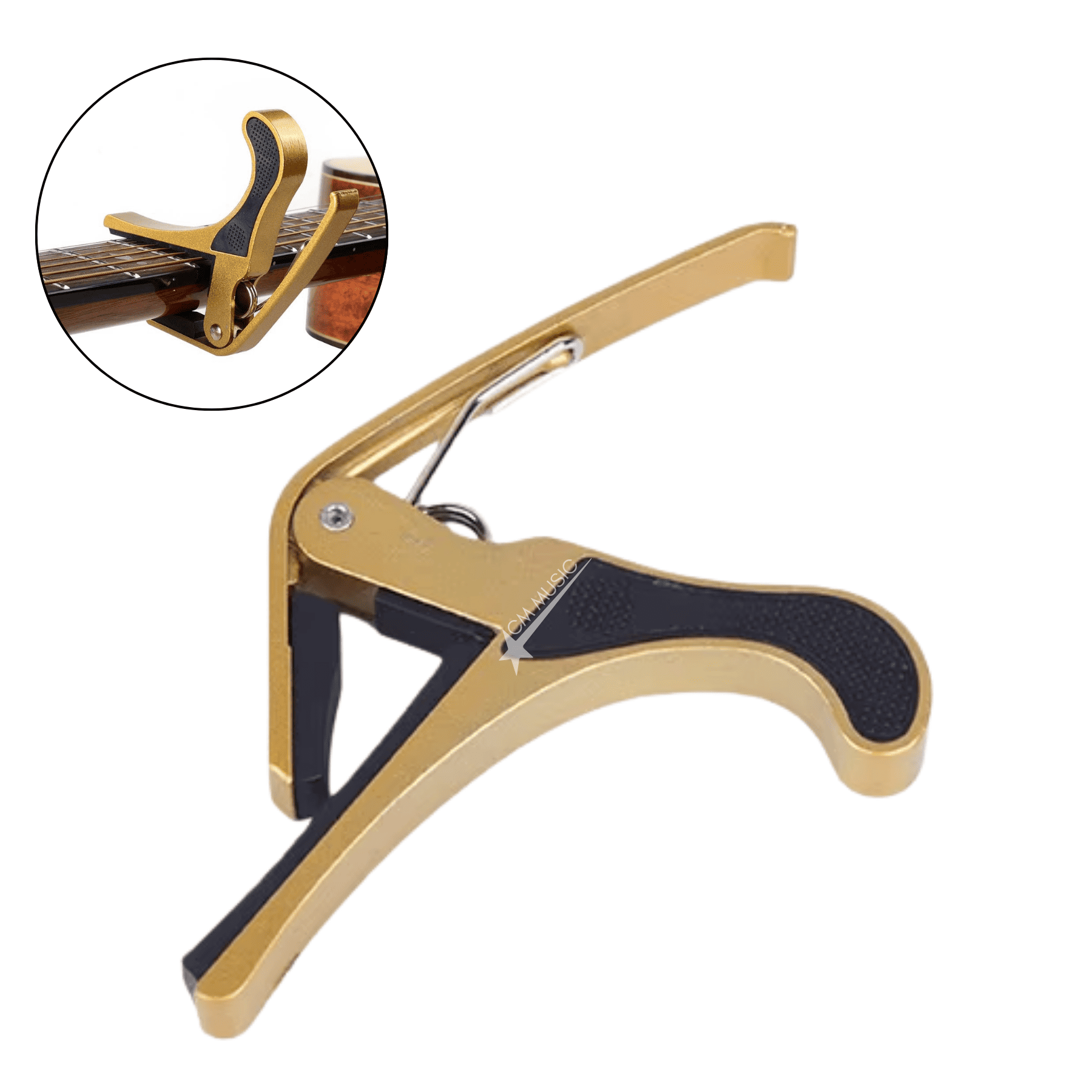 CAPO PARA GUITARRA ACÚSTICA Y ELÉCTRICA – PINZA DORADO - 2