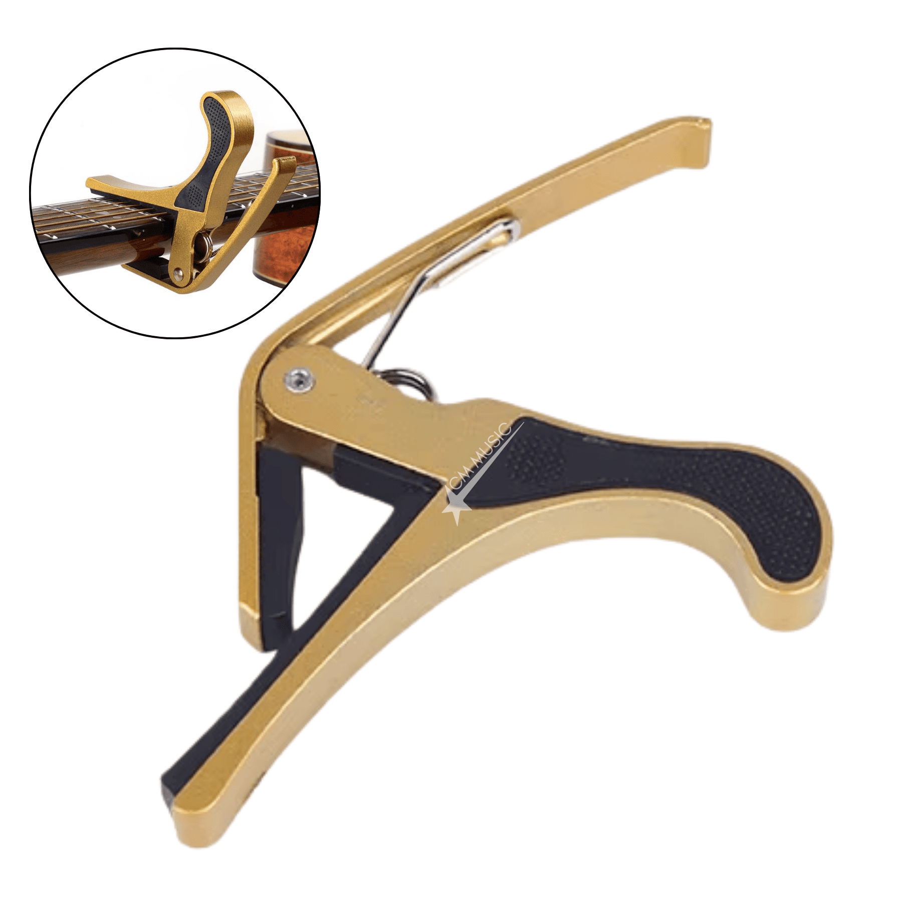 CAPO PARA GUITARRA ACÚSTICA Y ELÉCTRICA – PINZA DORADO - 3