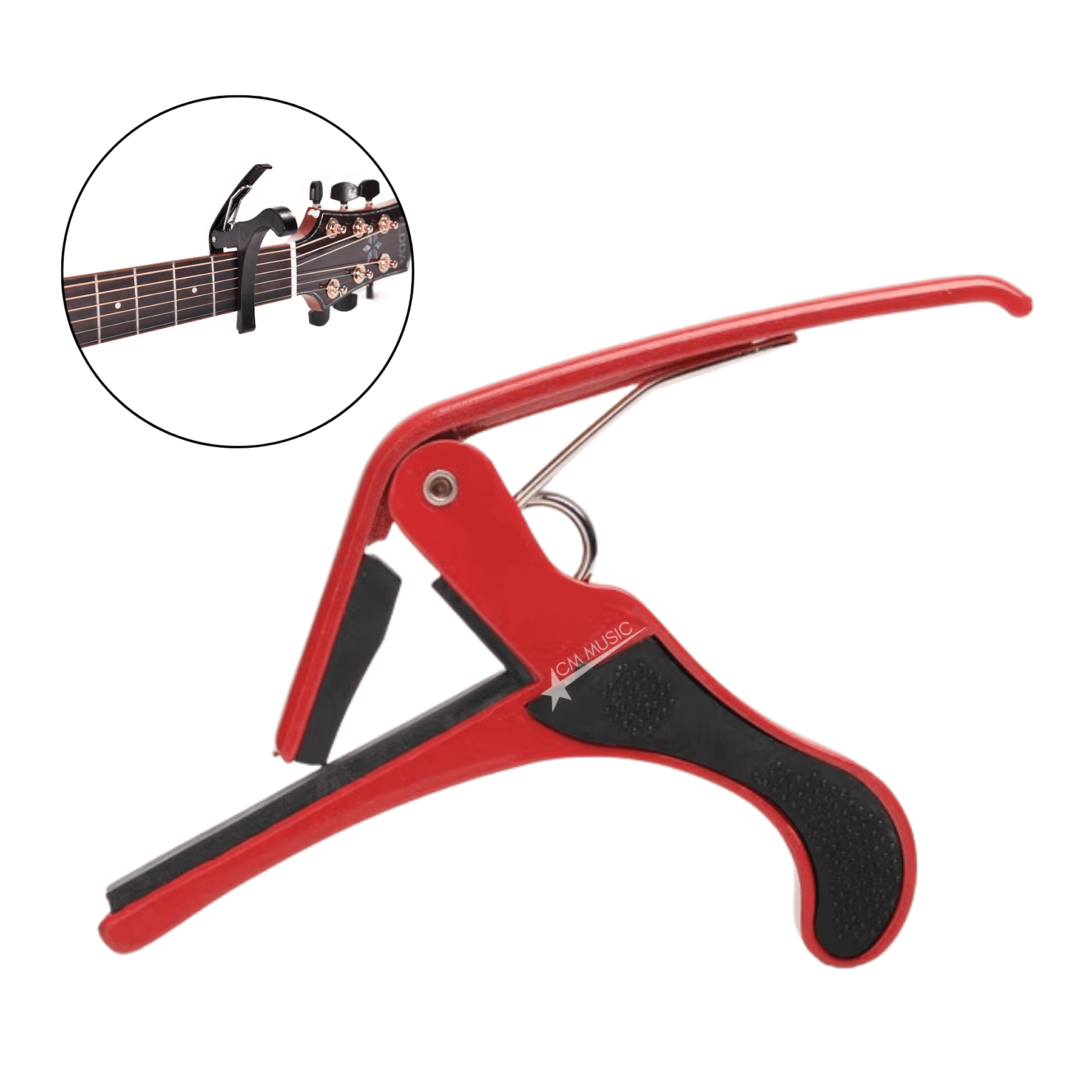 CAPO PARA GUITARRA ACÚSTICA Y ELÉCTRICA – PINZA ROJO - 2