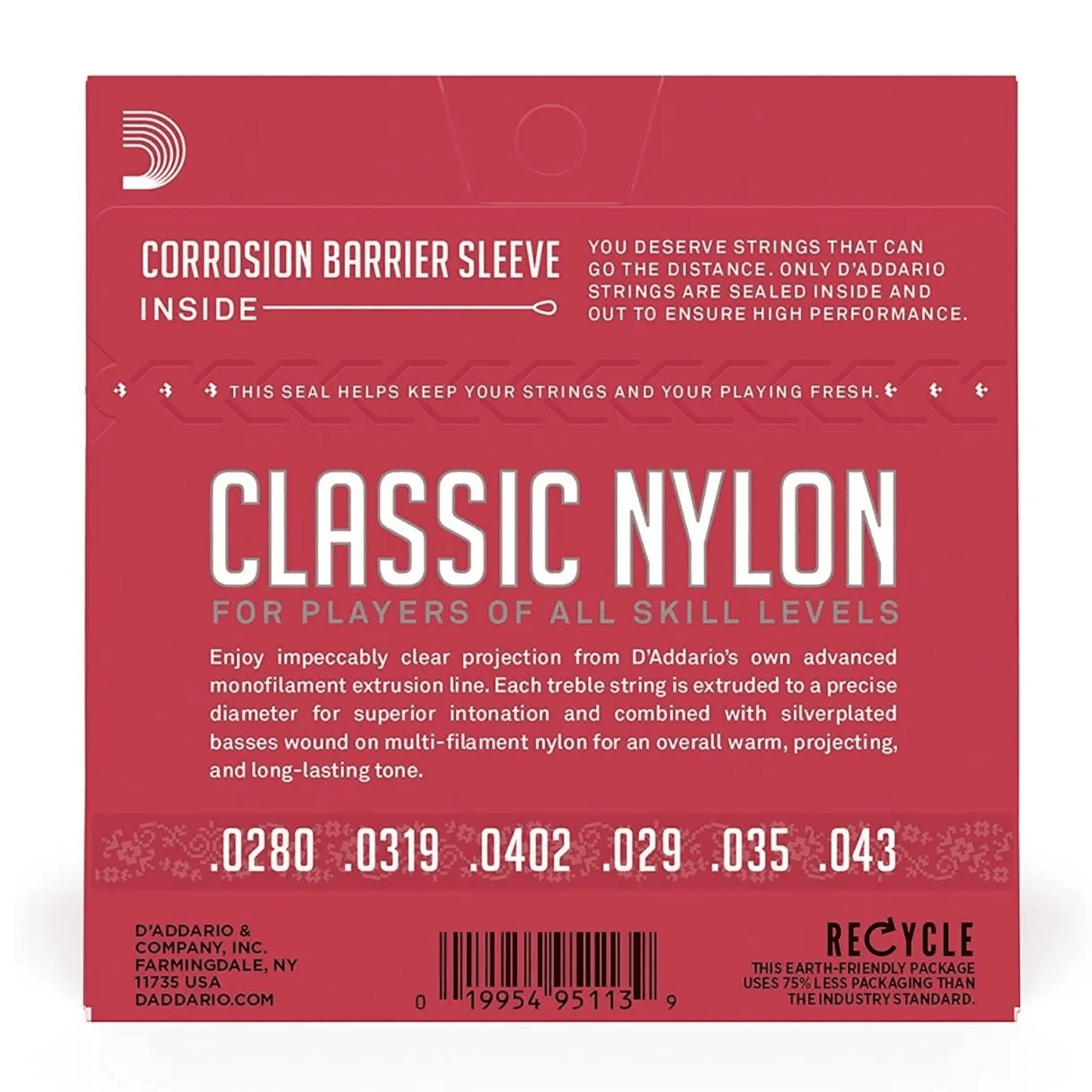 CUERDAS DADDARIO EJ27N PARA GUITARRA CLÁSICA NYLON TENSIÓN NORMAL - 2