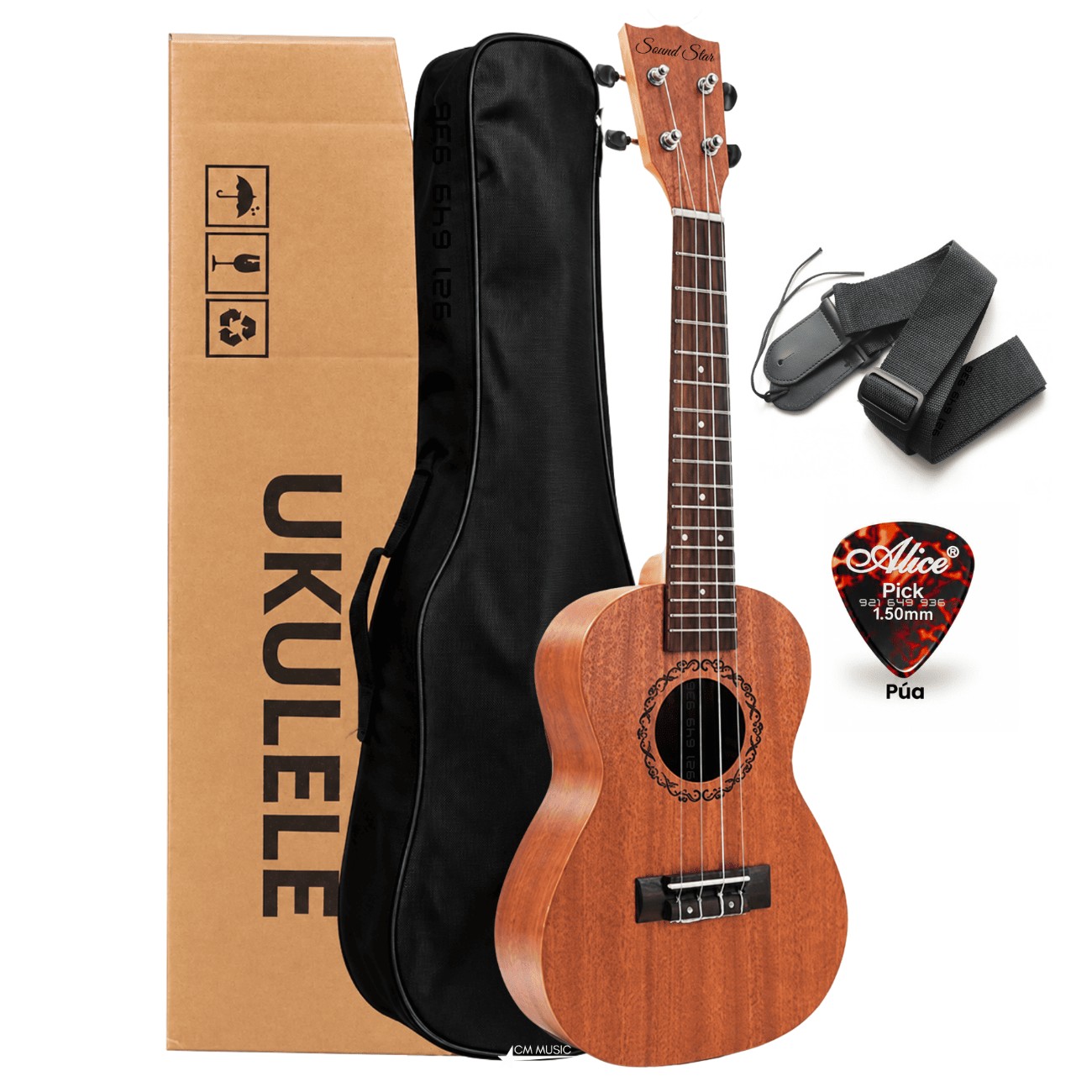 UKELELE CONCIERTO DE MADERA CON ACCESORIOS - 3