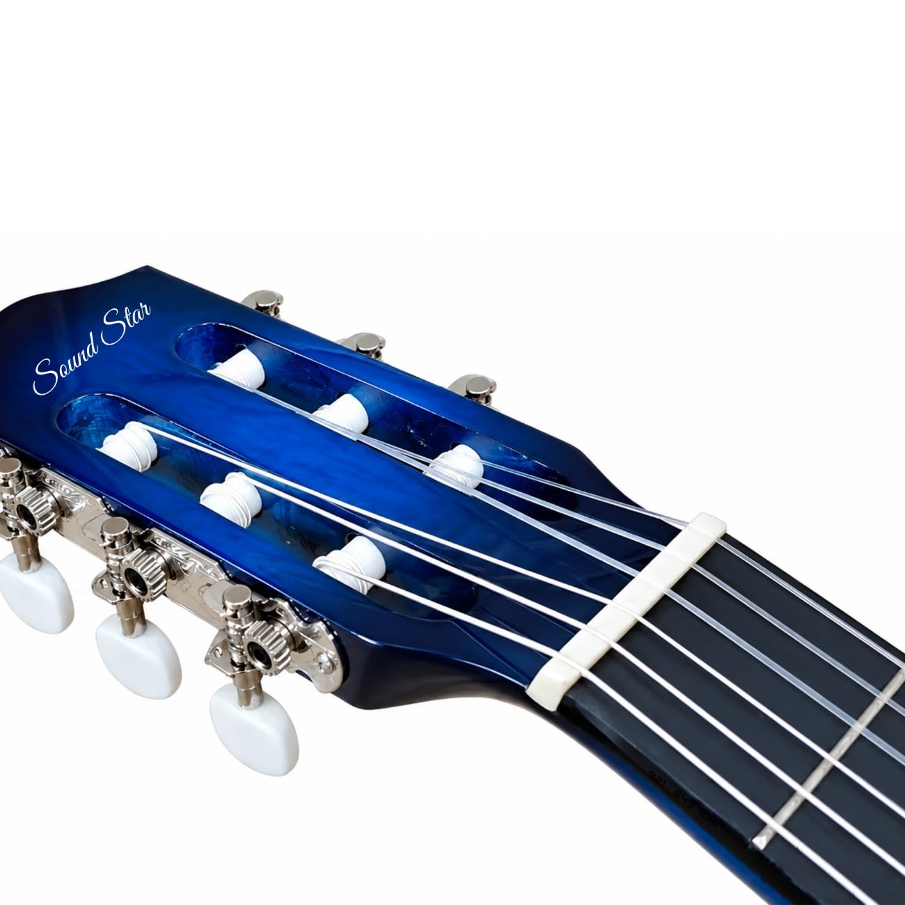GUITARRA ACUSTICA NYLON COLOR AZUL CON FUNDA AFINADOR DIGITAL Y ACCESORIOS - 4