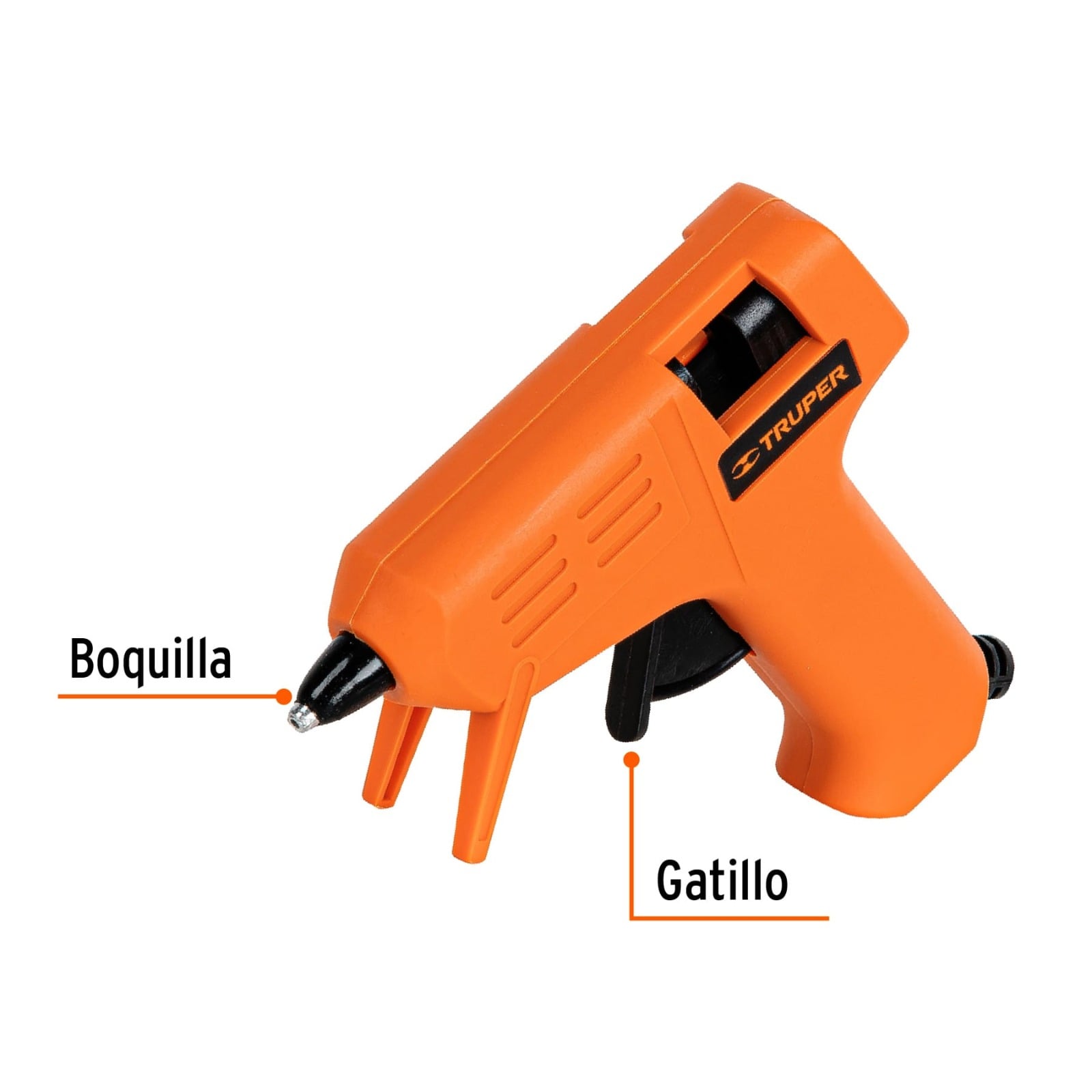 PISTOLA DE SILICONA TRUPER 15W 220V BARRA 8MM 5/16' PEGAMENTO HOT MELT USO HOGAR - 2