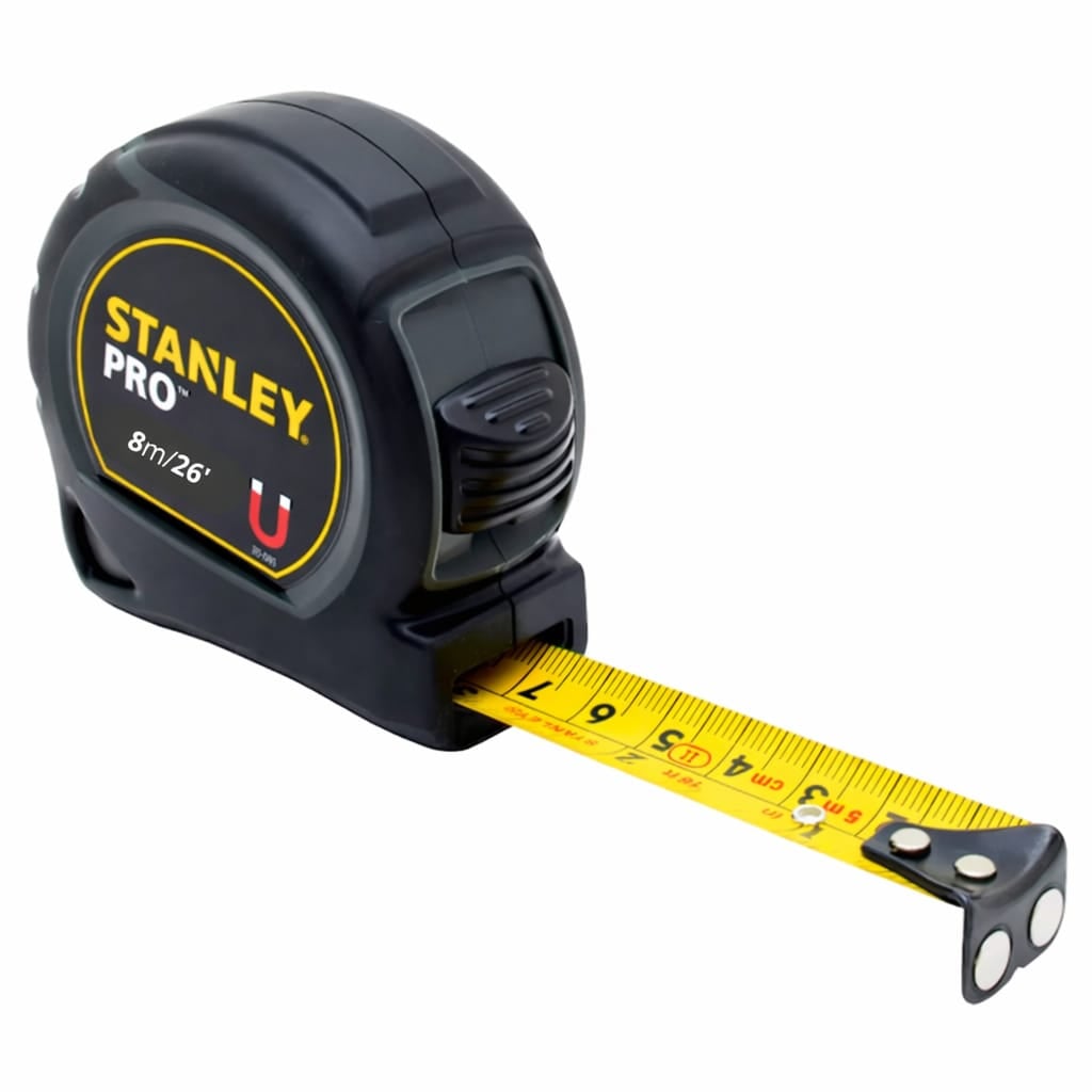 CINTA METRICA WINCHA STANLEY PRO 8 METROS MAGNETICA PROFESIONAL - 1