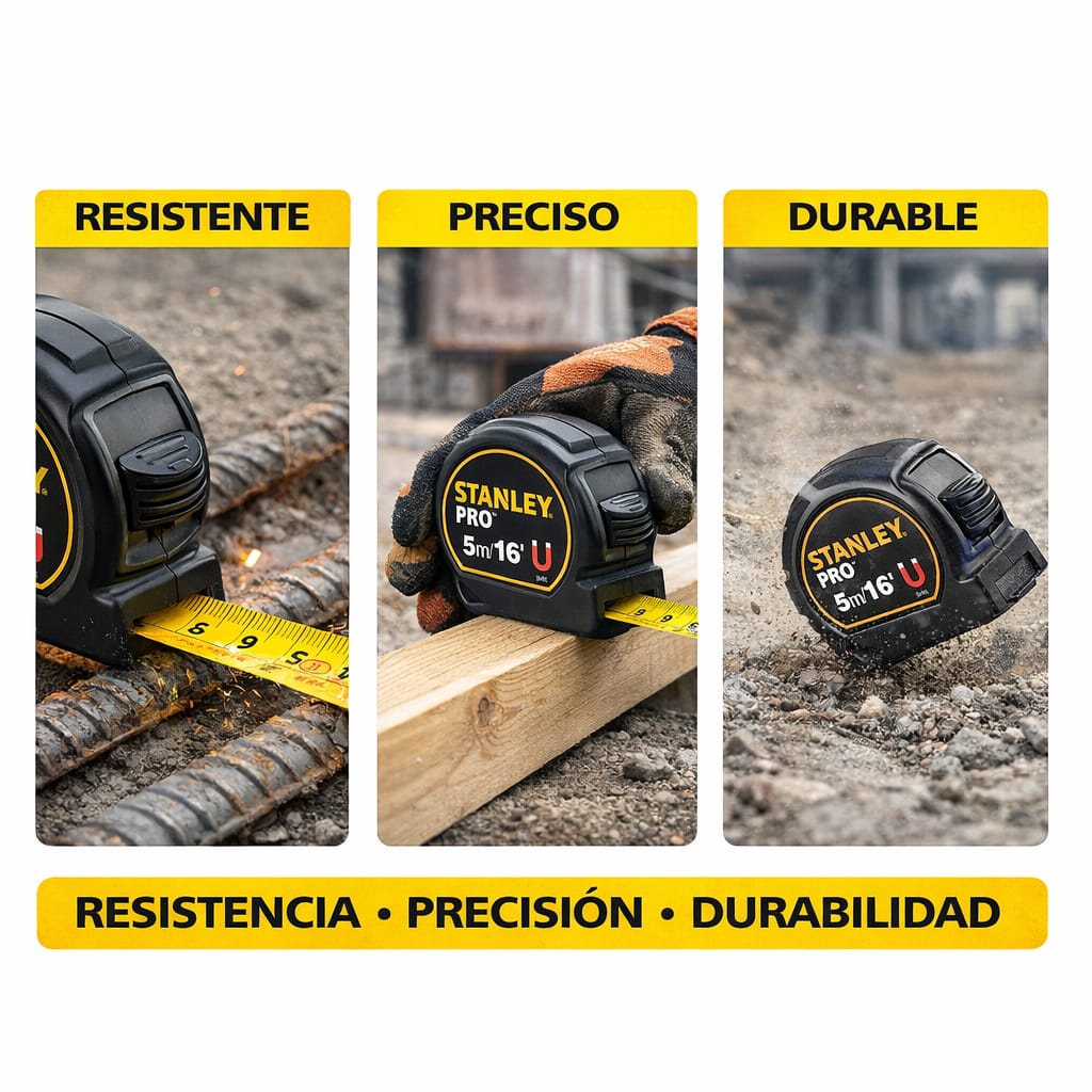 CINTA METRICA WINCHA STANLEY PRO 5 METROS PUNTA IMANTADA PROFESIONAL - 3