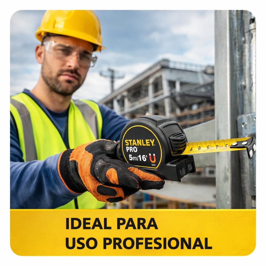 CINTA METRICA WINCHA STANLEY PRO 5 METROS PUNTA IMANTADA PROFESIONAL - 4