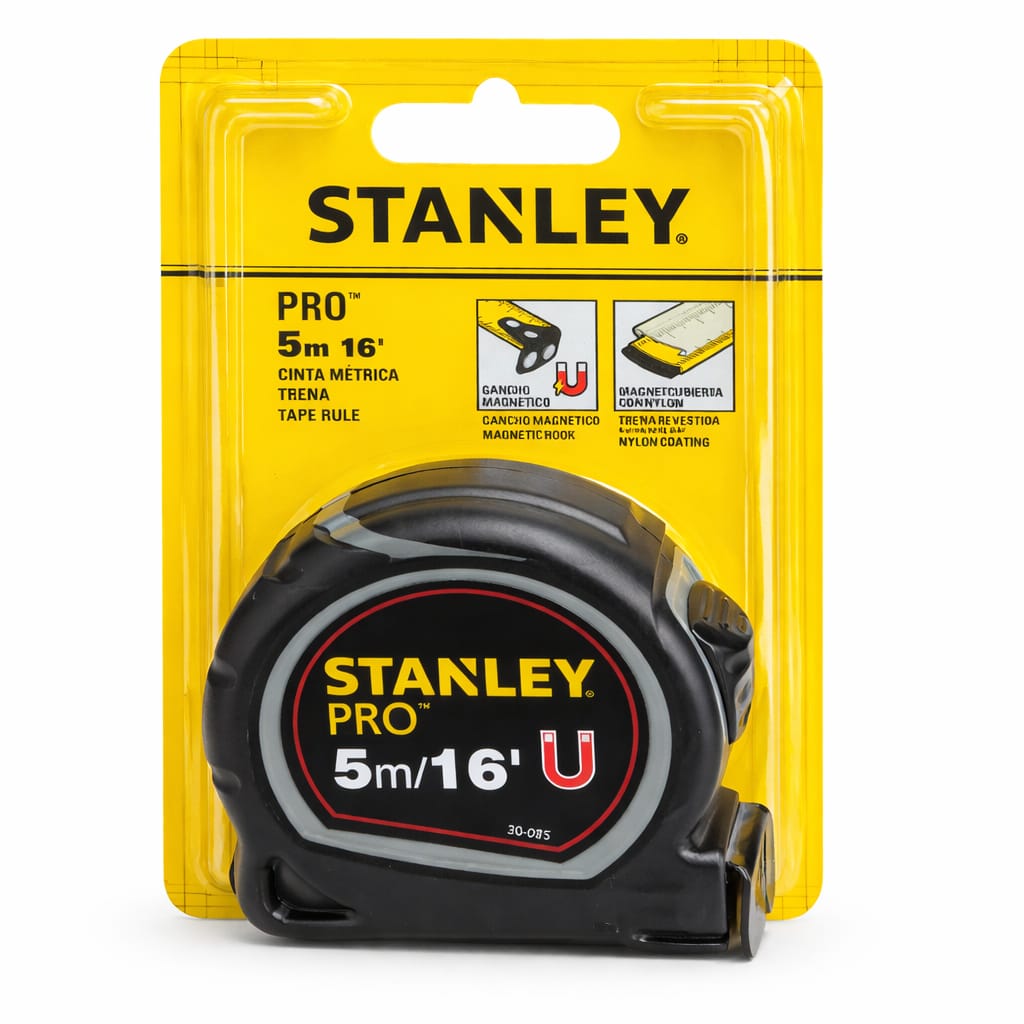 CINTA METRICA WINCHA STANLEY PRO 5 METROS PUNTA IMANTADA PROFESIONAL - 5