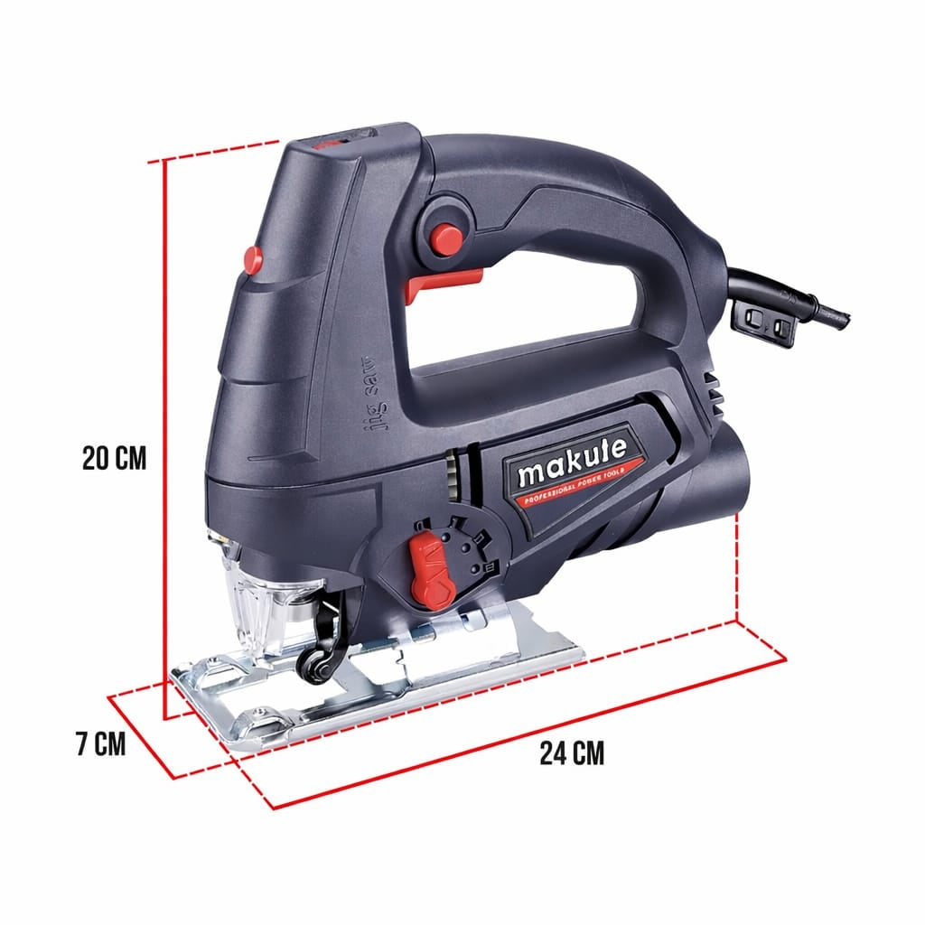 SIERRA CALADORA 710W MAKUTE INDUSTRIAL CON GUÍA LASER CORTE MADERA Y METAL - 4