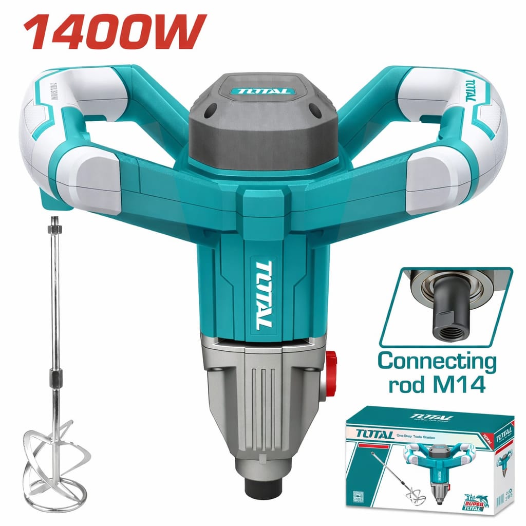 MEZCLADORA Y BATIDORA DE CEMENTO Y PINTURA 1400W TOTAL TD614006 - 3