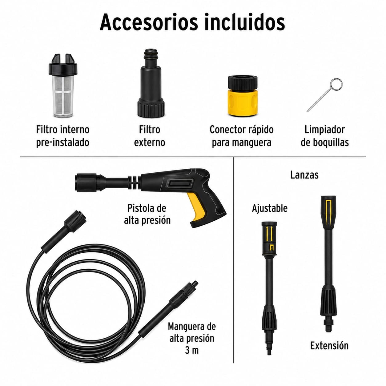 HIDROLAVADORA ELÉCTRICA PRETUL 1200W 1350 PSI HILA-1350P-2 - 4