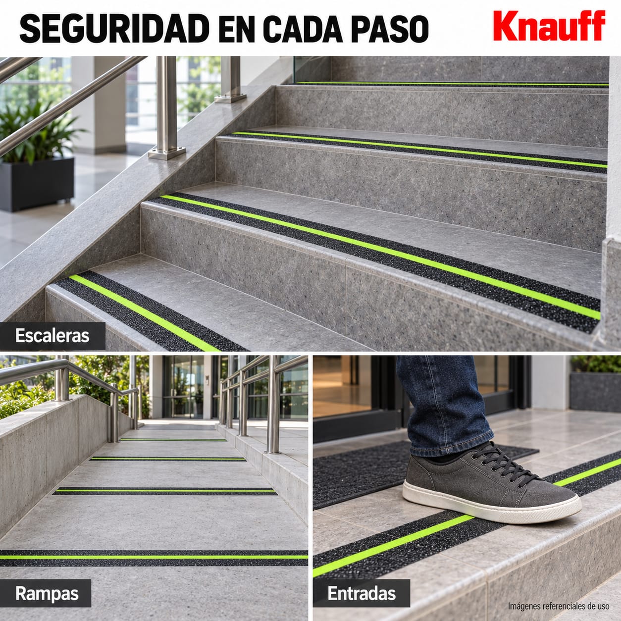 CINTA ANTIDESLIZANTE FOTOLUMINISCENTE KNAUFF 2 PULGADAS X 20 METROS ALTA ADHESIÓN - 3
