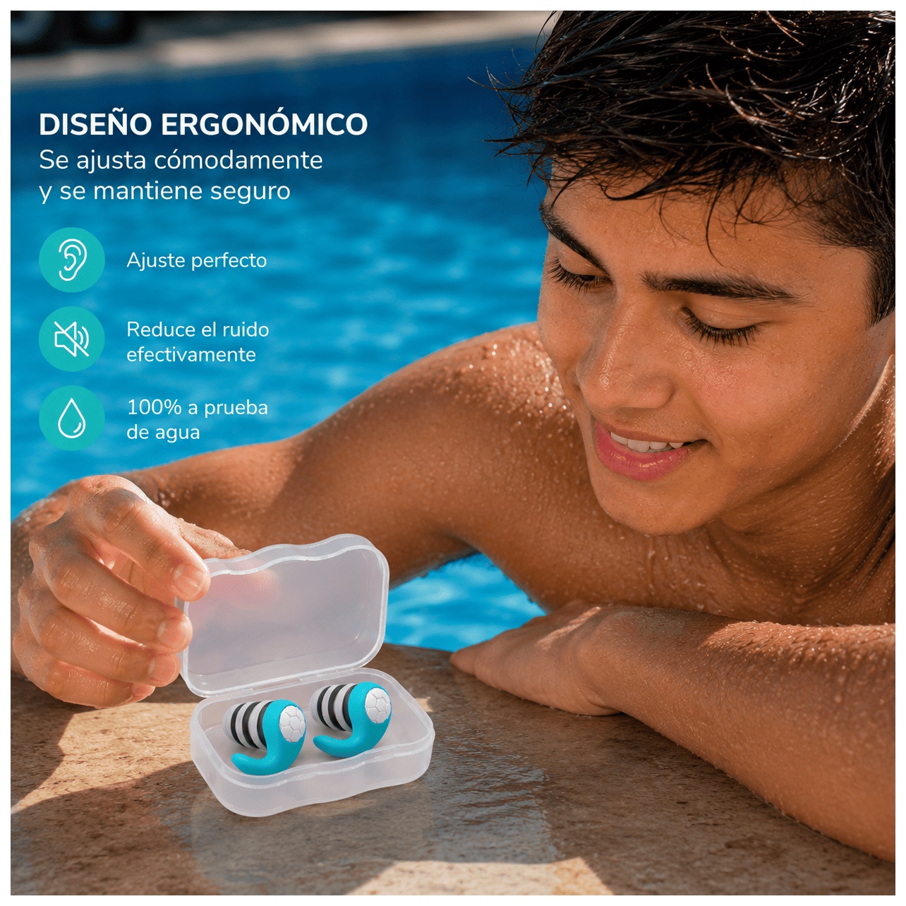 TAPONES PARA OÍDOS DE SILICONA PARA NATACIÓN - 4