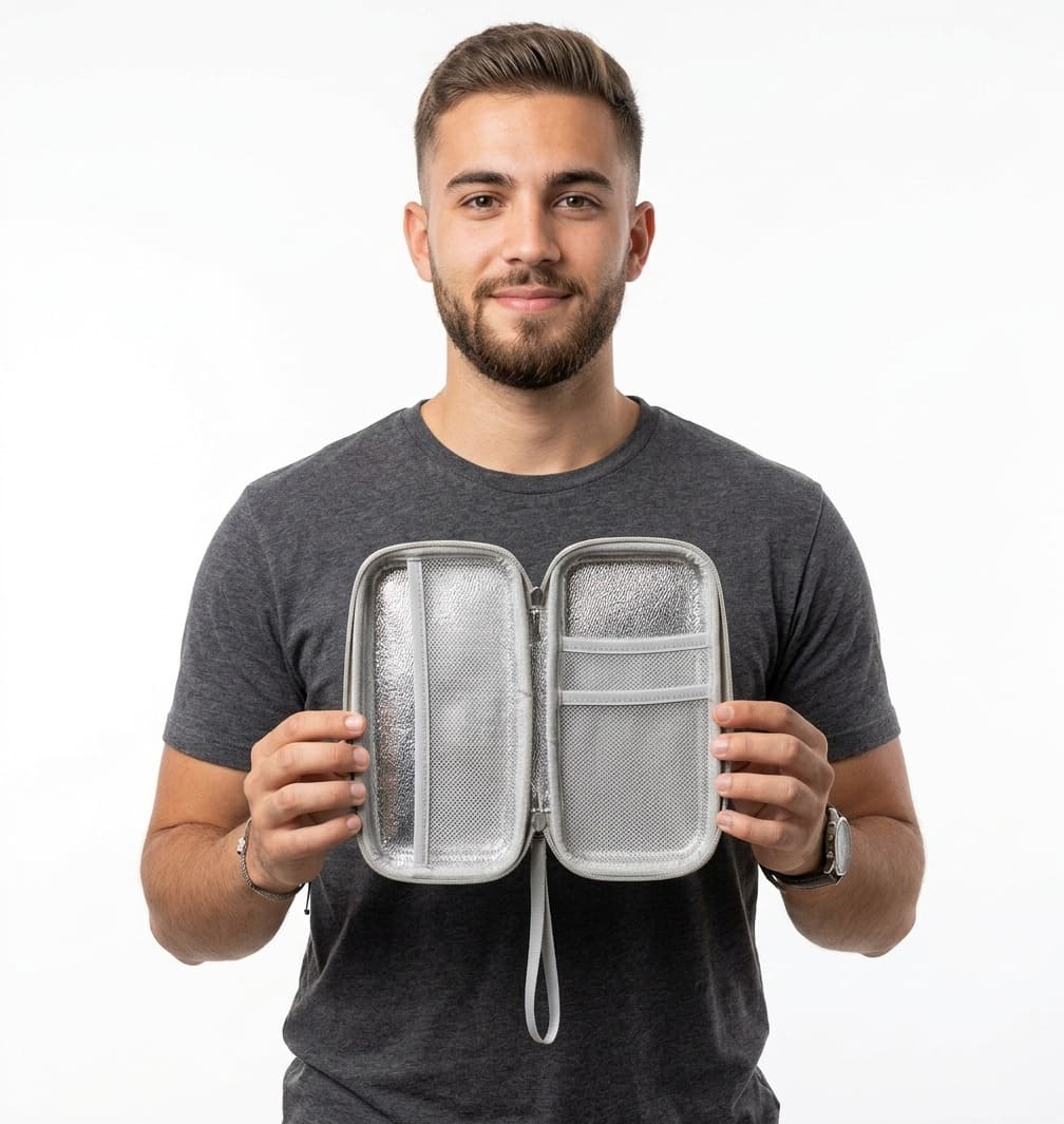 ESTUCHE TÉRMICO PORTÁTIL PARA INSULINA +2 GELES REFRIGERANTES REUTILIZABLES - 5