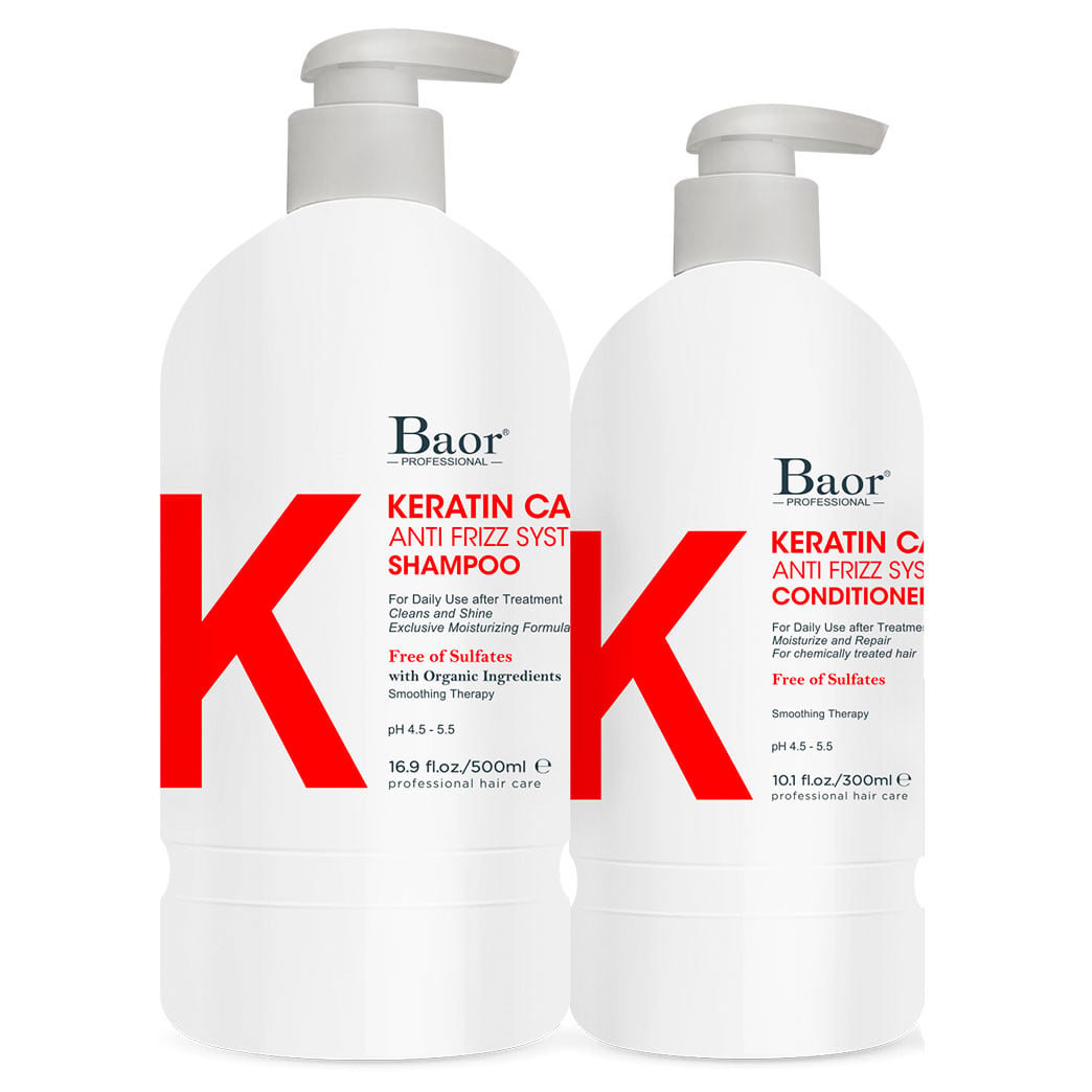 BAOR KERATIN CARE SHAMPOO 500 ML + CONDITIONER 300 ML - 1