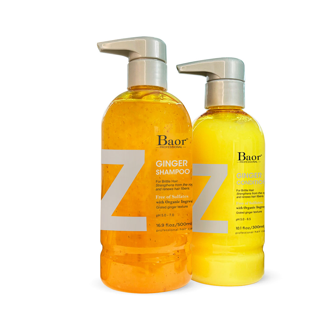 BAOR GINGER Z CONTROL CAIDA KIT SHAMPOO 500 ML + CONDITIONER 300 ML - 1