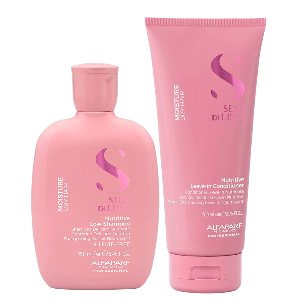 ALFAPARF SEMI DI LINO NUTRITIVE SHAMPOO 250 ML + CONDITIONER 200 ML - 1