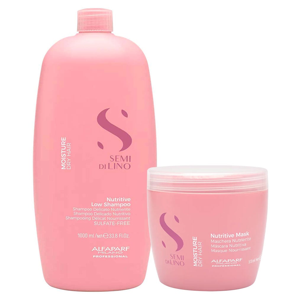 ALFAPARF SEMI DI LINO NUTRITIVE SHAMPOO 1000 ML + MASK 500 ML - 1
