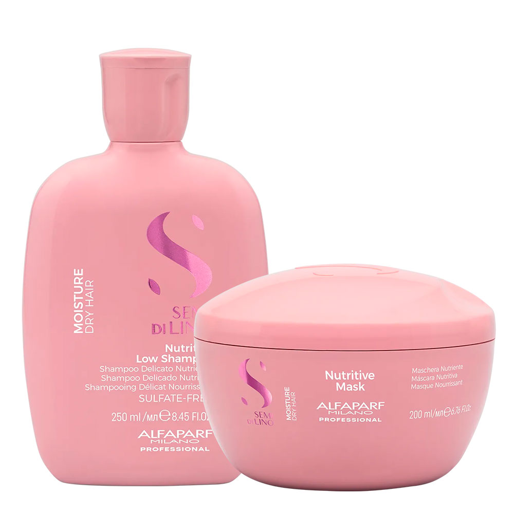 ALFAPARF SEMI DI LINO NUTRITIVE SHAMPOO 250 ML + MASK 200 ML - 1