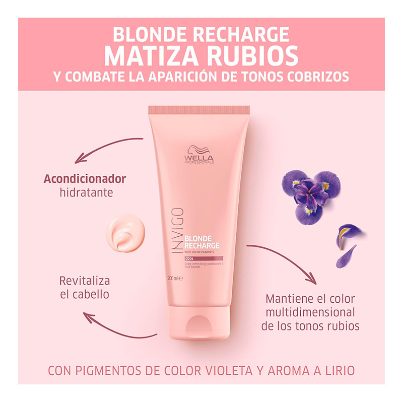 BLONDE RECHARGE SHAMPOO 250ML + ACONDICIONADOR 200ML RUBIO PERFECTO - 2