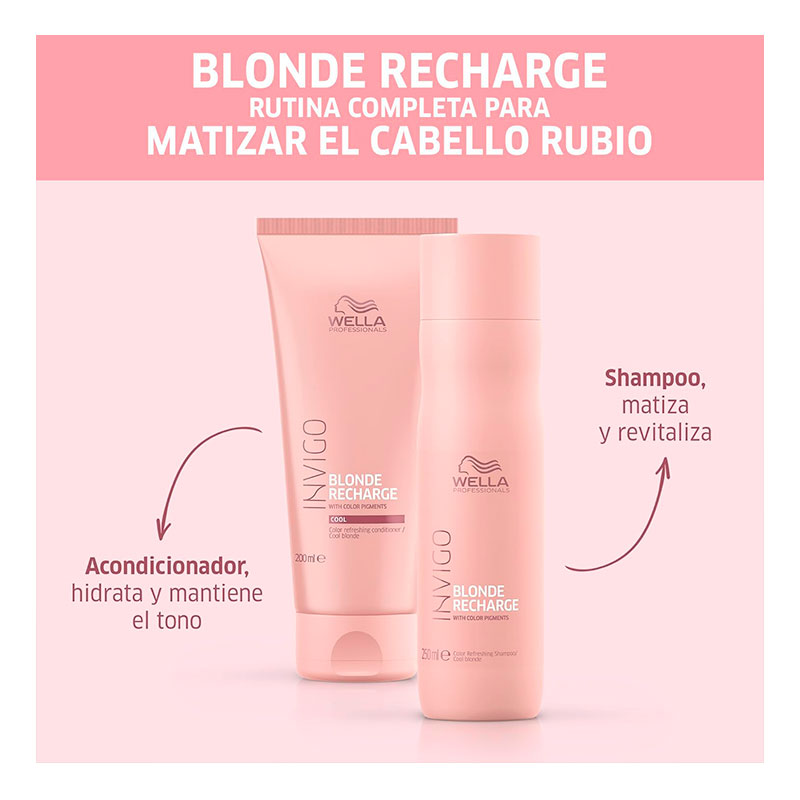 BLONDE RECHARGE SHAMPOO 250ML + ACONDICIONADOR 200ML RUBIO PERFECTO - 6
