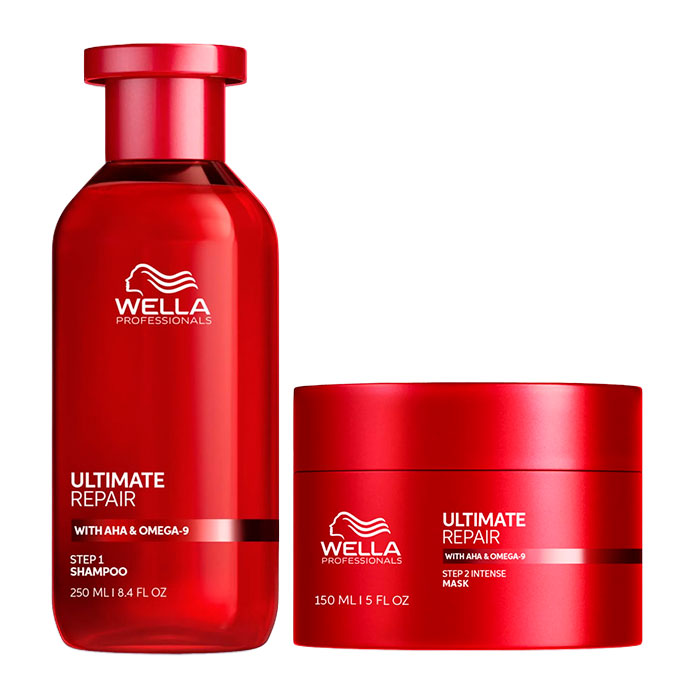 SHAMPOO REPARADOR 250ML + MASCARILLA WELLA ULTIMATE REPAIR - 1