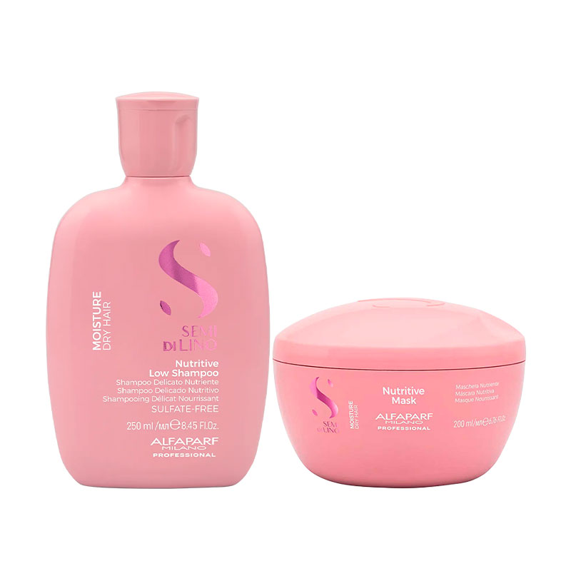 MOISTURE DUO KIT NUTRICIÓN ALFAPARF MILANO SHAMPOO Y MASCARILLA 250ML - 3