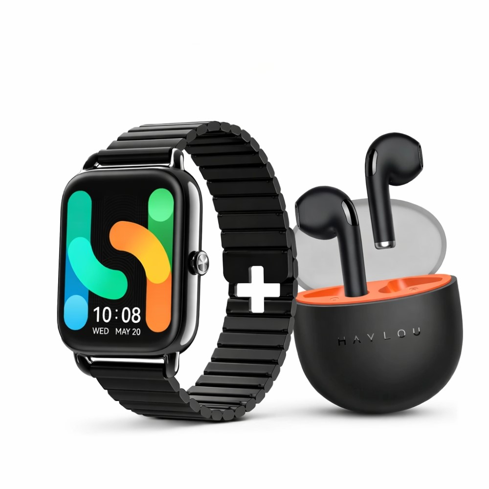 HAYLOU SMARTWATCH  RS4 PLUS (LS11)- NEGRO + HAYLOU AUDIFONO BT X1 NEO - 1