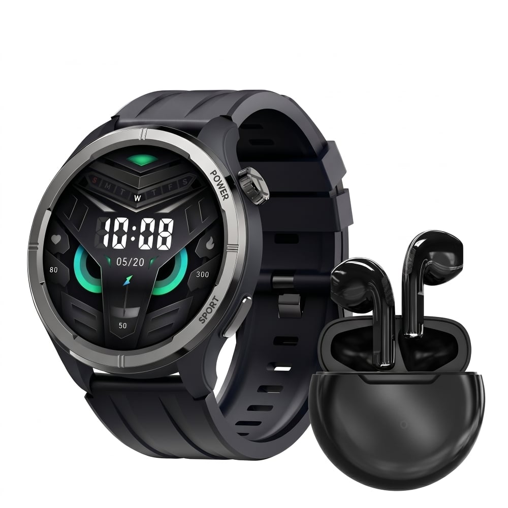HAYLOU SMARTWATCH  SOLAR NEO (LS21) NEGRO + LENOVO AUDIFONO BT  HT38 NEGRO - 1