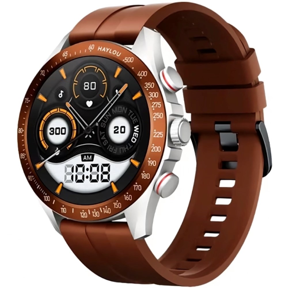 HAYLOU SMARTWATCH SOLAR PRO (LS18)- MARRON + LENOVO AUDIFONO BT TA120 NEGRO - 4