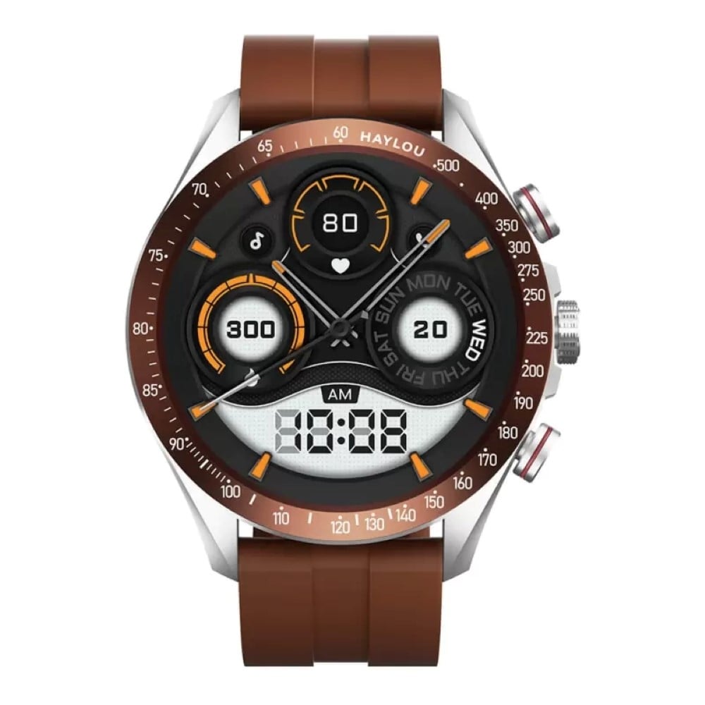 HAYLOU SMARTWATCH SOLAR PRO (LS18)- MARRON + LENOVO AUDIFONO BT TA120 NEGRO - 5