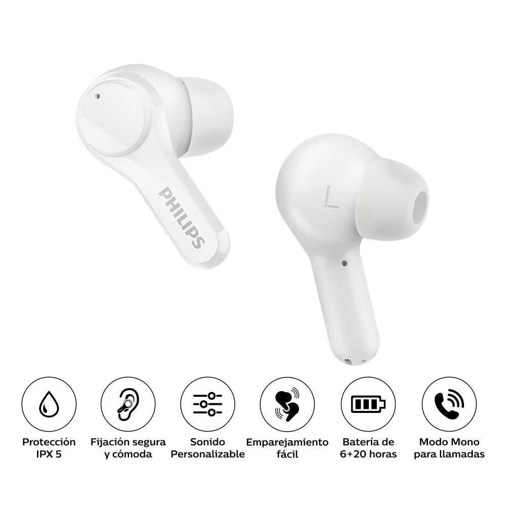 PHILIPS AUDIFONO BT TAT3217 BLANCO - 2