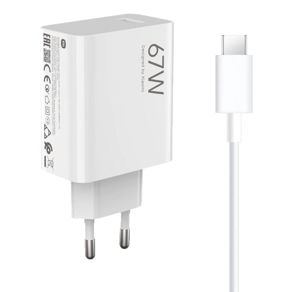 XIAOMI CARGADOR DE PARED HYPERCHARGE 67W MDY12 EH + CABLE (TYPE-A) - 1