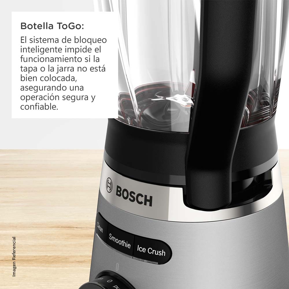 LICUADORA BOSCH VITAPOWER 2 EN 1 SERIE 4 INOX 1200 W - MMB6384M - 8